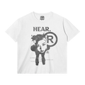 T-Shirt HEAR Streetwear Tee White Cotton T Shirt Classic Fit 180 GSM DTG Print