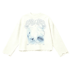 T-Shirt Return By Death Thermal Streetwear Unisex Waffle Cropped Long Sleeve Shirt 290 GSM Cotton Oversized Fit
