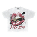 T-Shirt Rockstar Streetwear White Cotton Tee Casual Wardrobe Essential True To Size For Confident Everyday Style