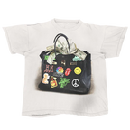 T-Shirt White Designer Bag Streetwear Tee Loose Fit T Shirt 190 GSM Cotton Heavyweight Premium